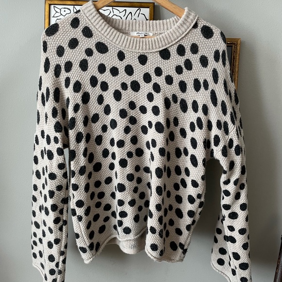Madewell Sweaters - Madewell Leopard Dot Pullover Sweater Size Small